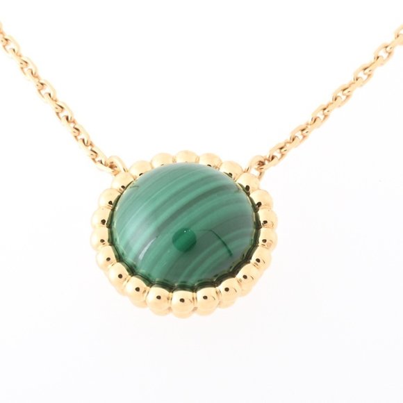 VAN CLEEF & ARPELS Perlée Couleurs Pendant Necklace Malachite Au750 K18YG - Picture 6 of 10